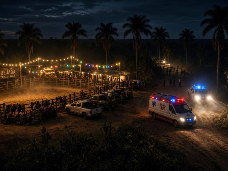 Homem é baleado e duas mulheres ficam feridas após tiros em festa de vaquejada no litoral do Piauí