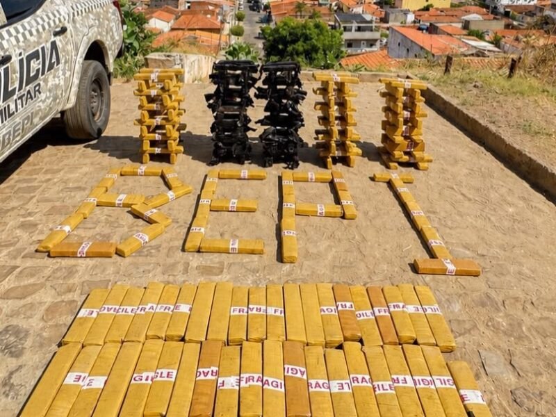 Cerca de 150 kg de maconha são apreendidos em mata de Picos; suspeito é preso